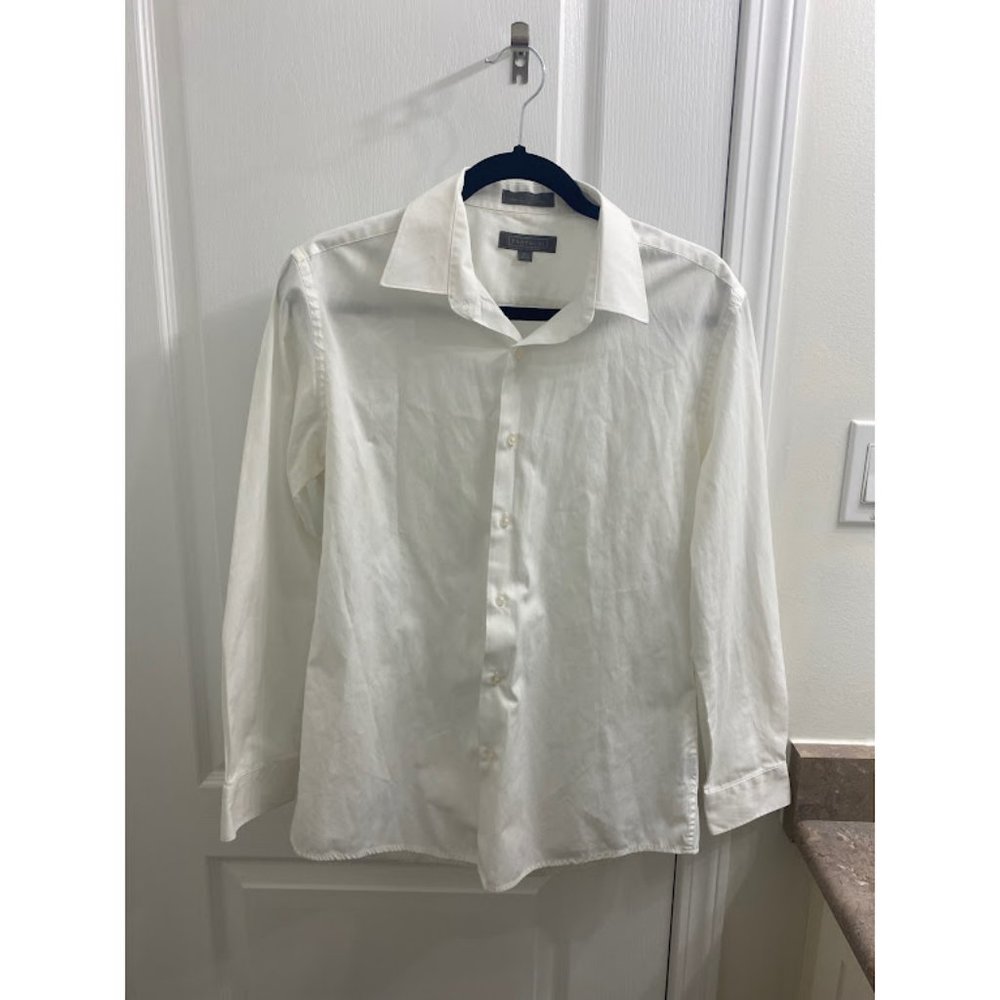 Men's Protocol White Button-Down Shirt